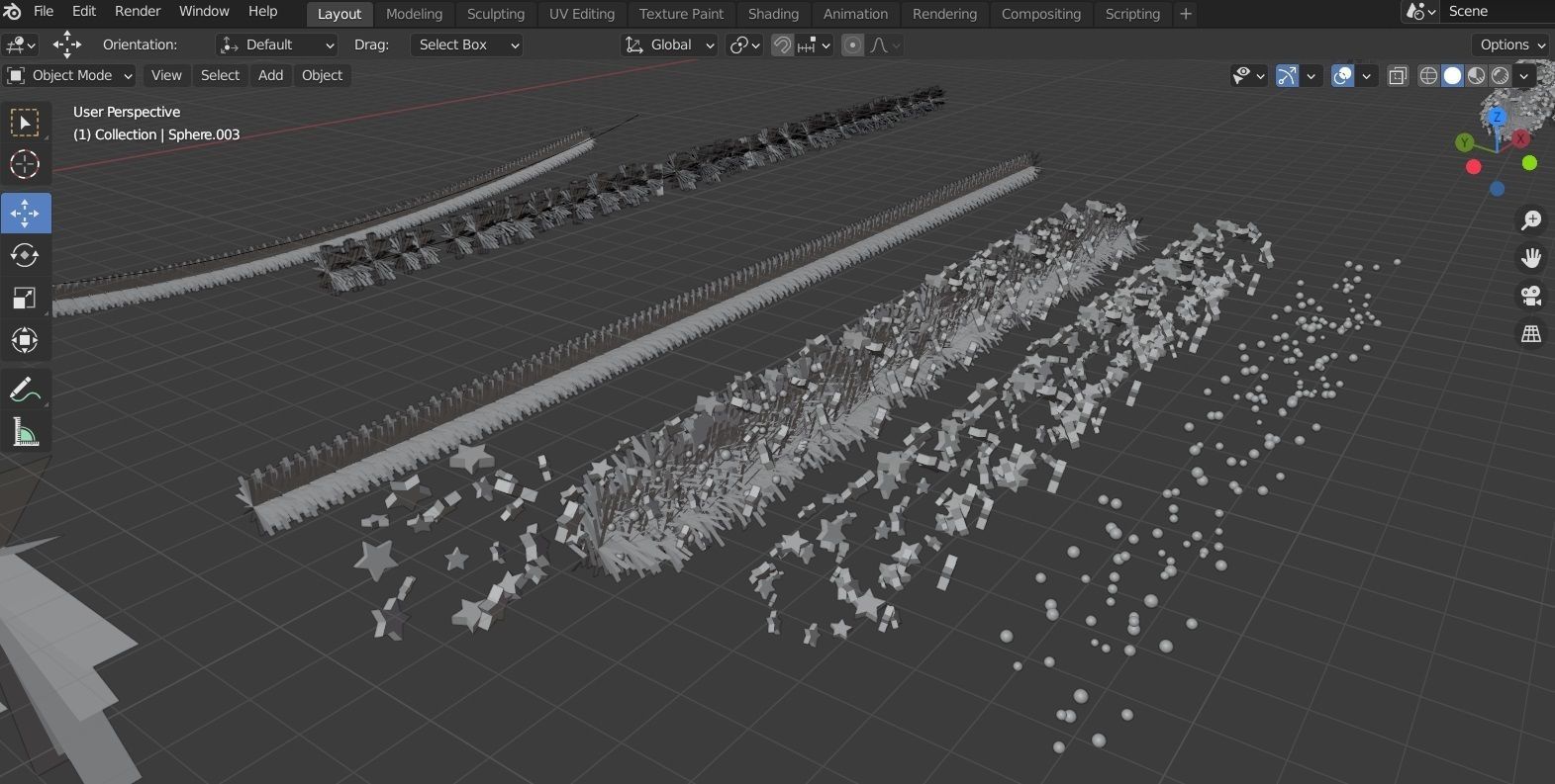 Streamers SET and a ready Garland for Christmas and New year 3D model_7