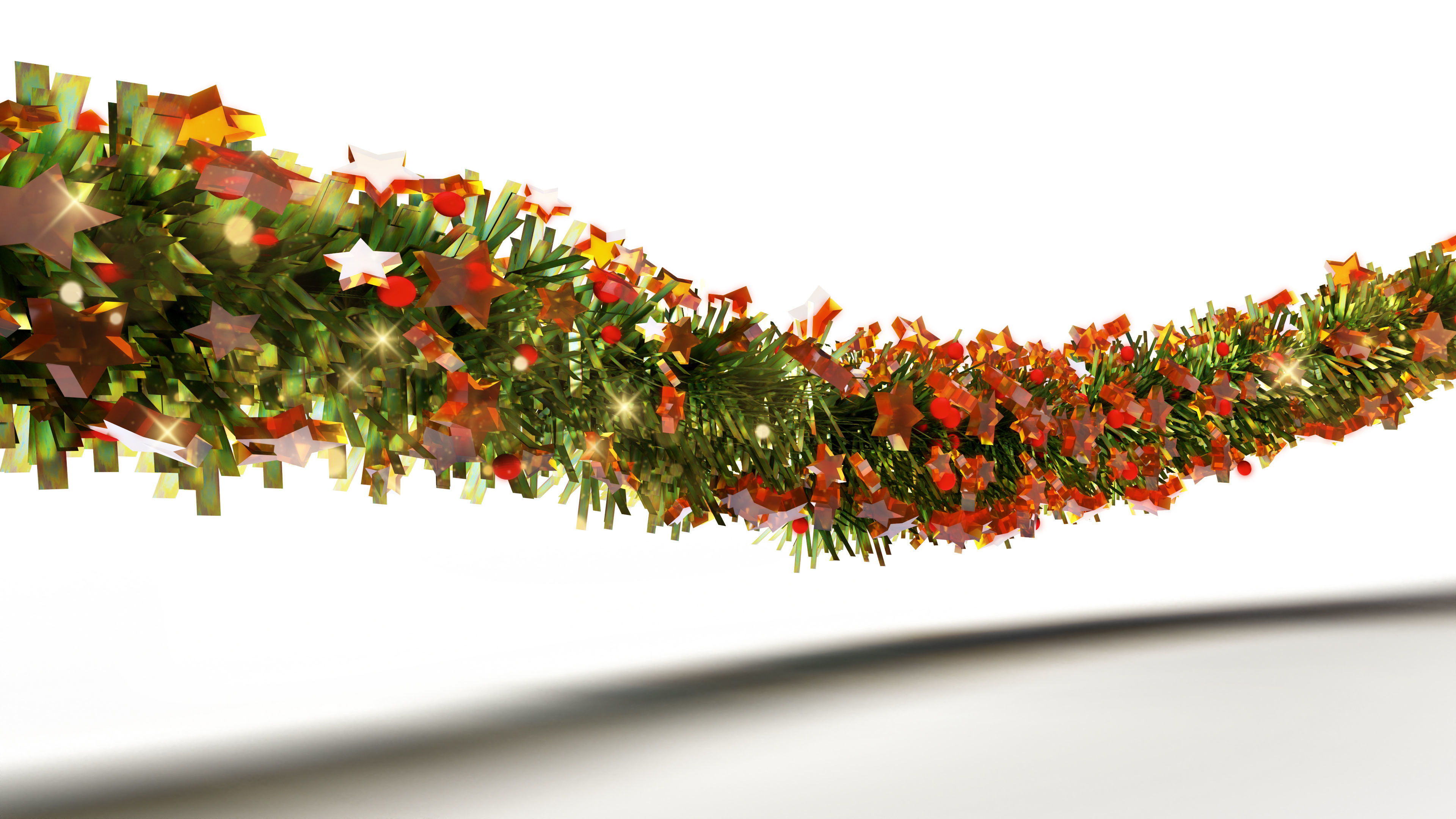 Streamers SET and a ready Garland for Christmas and New year 3D model_1