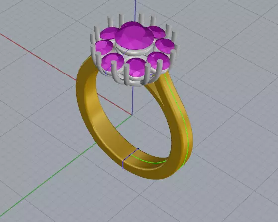 solitaire margherite -CG73 3D print model_0