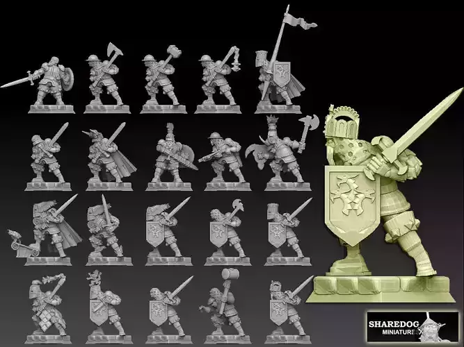 Medieval Knights Megapack 3D print model