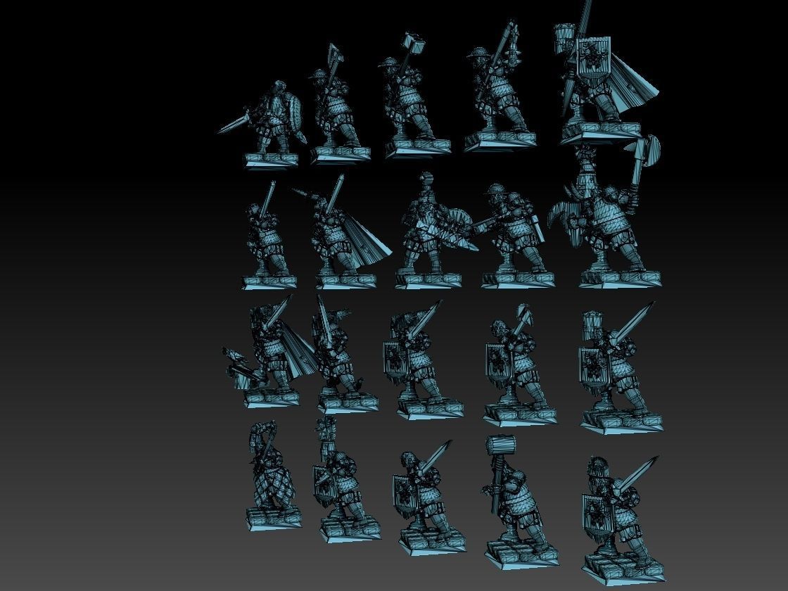Medieval Knights Megapack 3D print model_14