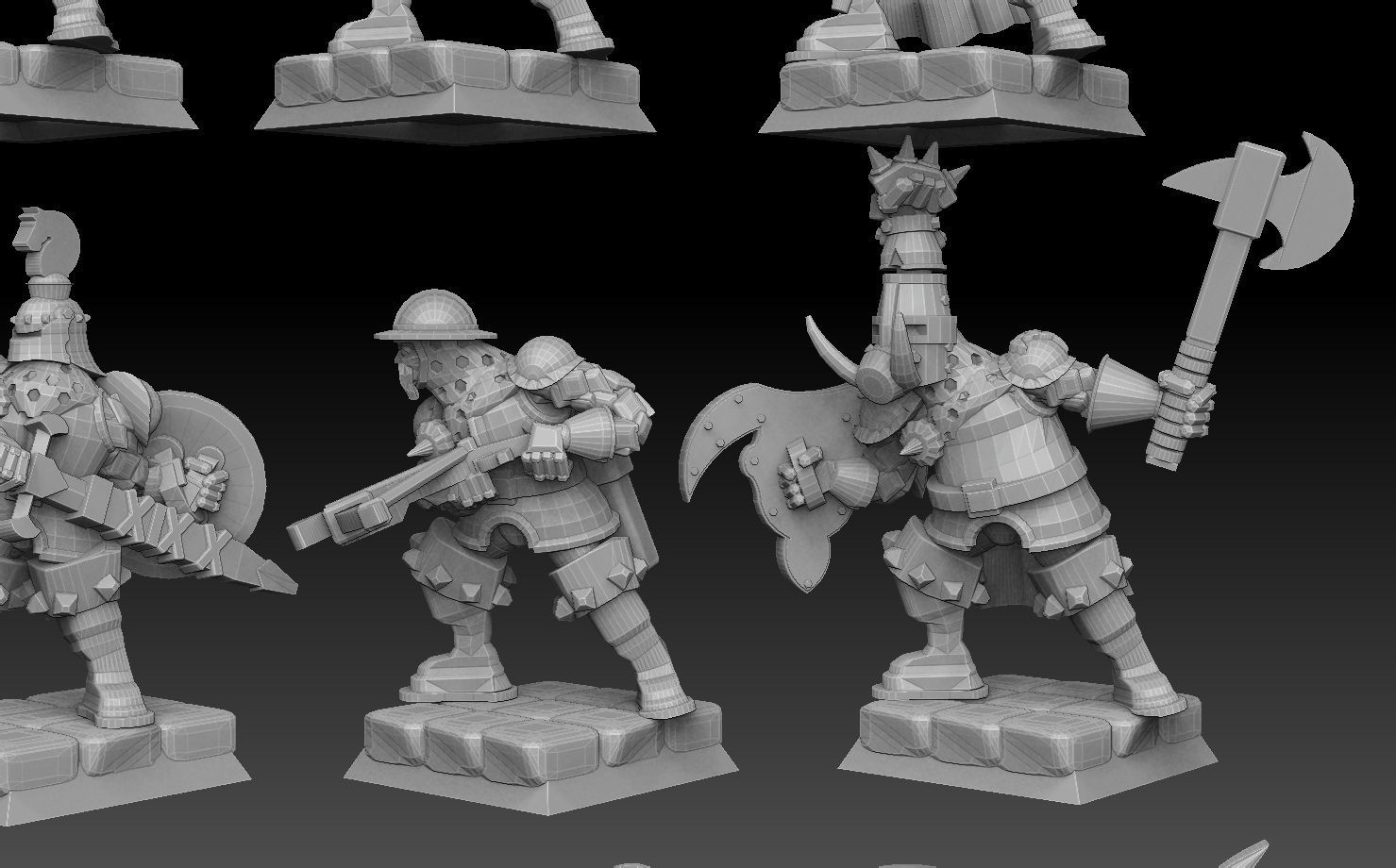 Medieval Knights Megapack 3D print model_6