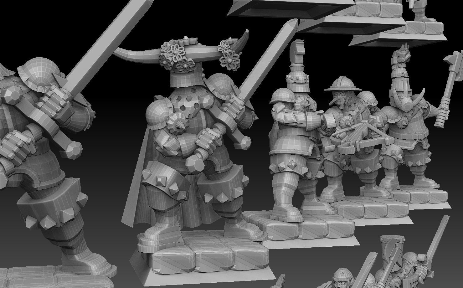 Medieval Knights Megapack 3D print model_5