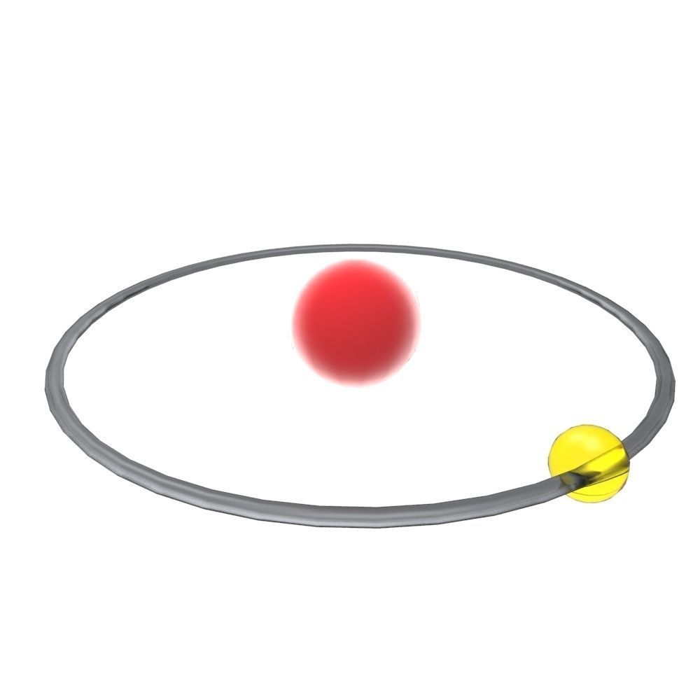 Atoms Low-poly 3D model_2