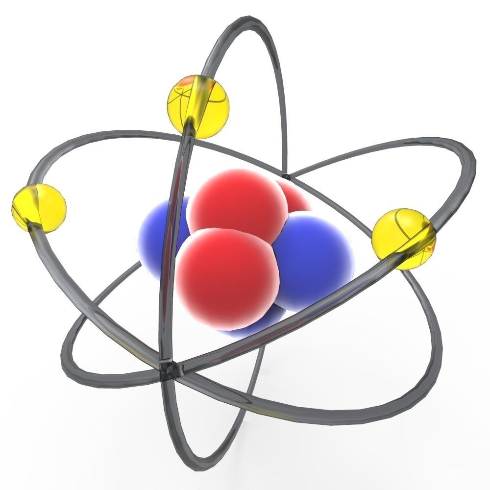 Atoms Low-poly 3D model_3