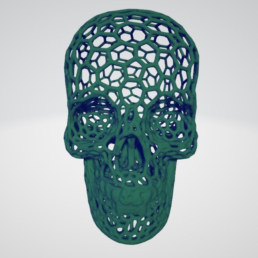 Voronoi Skull 3D print model_13