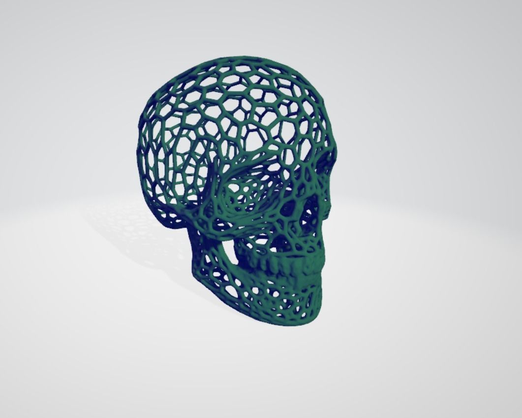 Voronoi Skull 3D print model_11