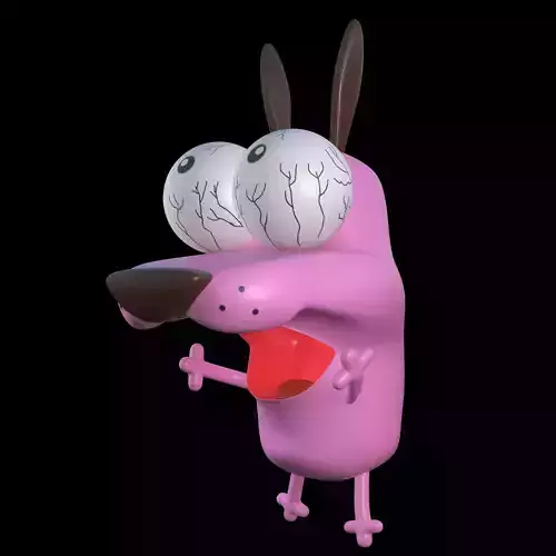 Courage the cowardly Dog 3d Printing Pose 8 3D print model