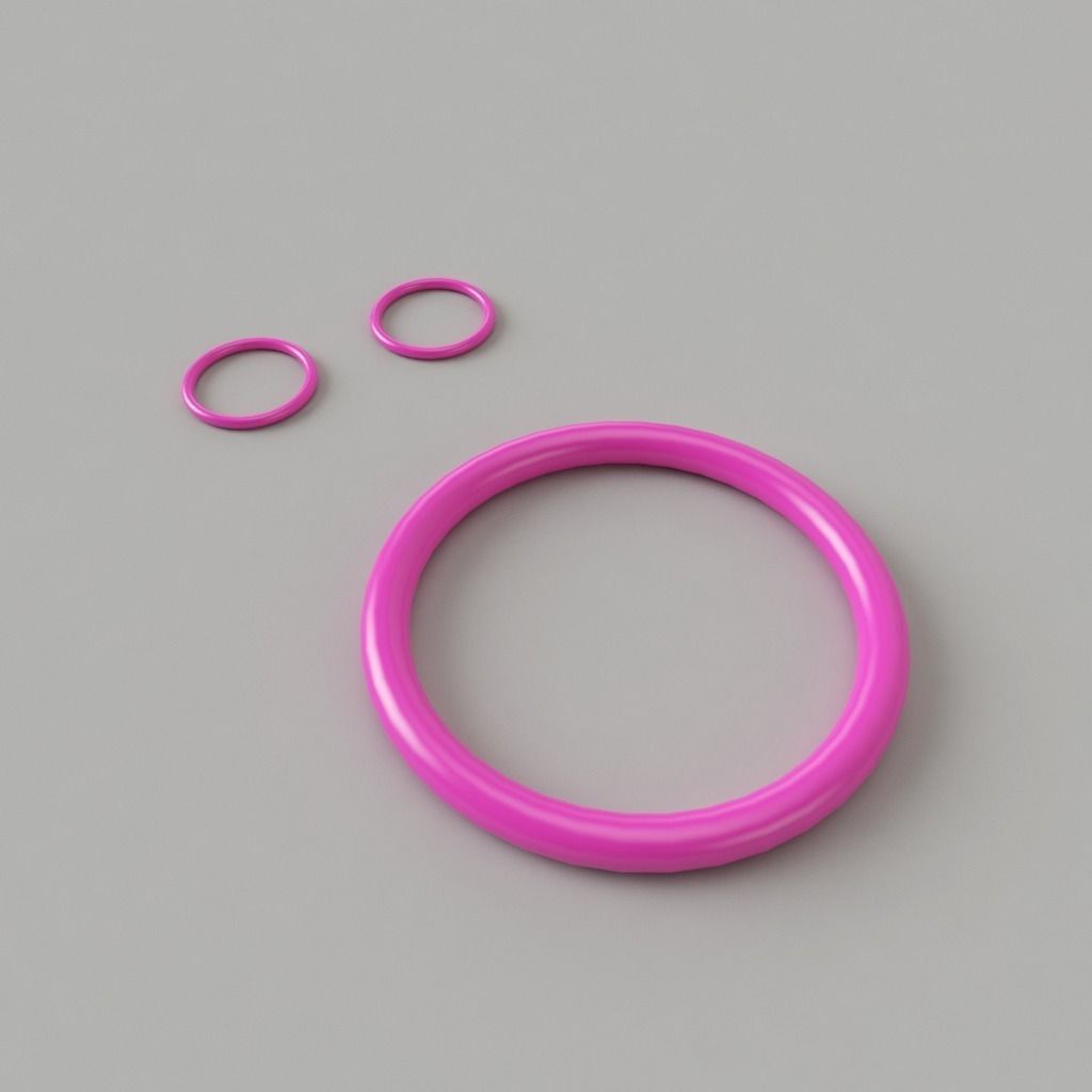 Bangle-Earrings two o-rings 3D print model_0