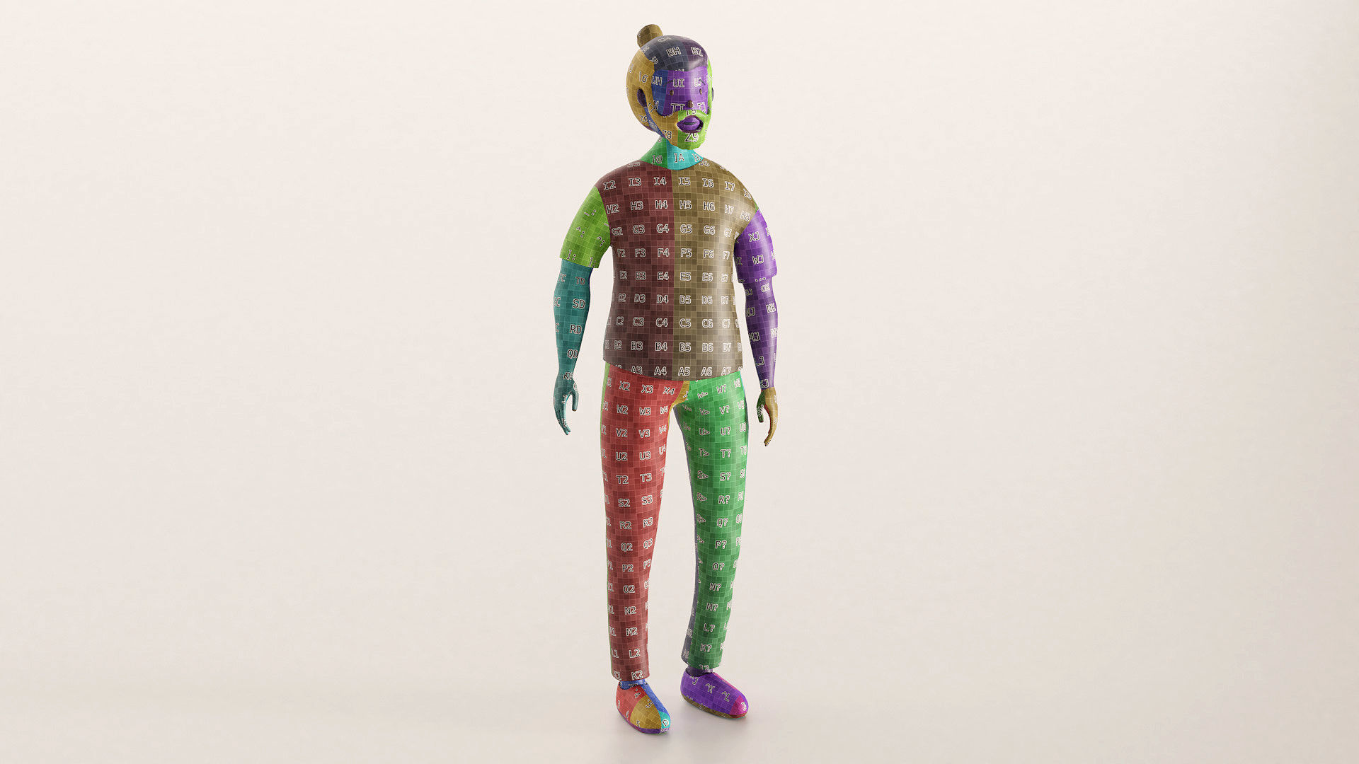 Male Character Low-poly 3D model_5