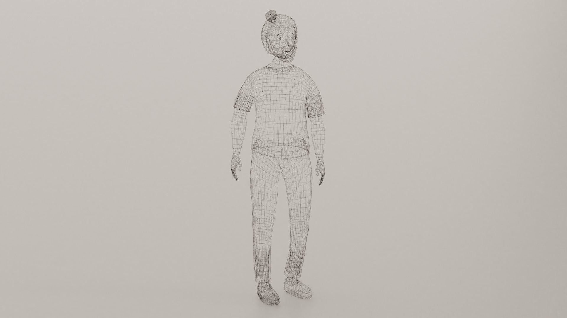 Male Character Low-poly 3D model_7