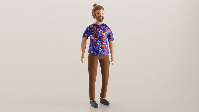 Male Character Low-poly 3D model