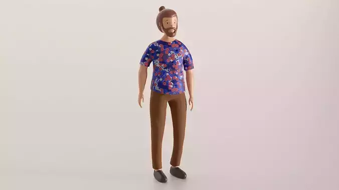 Male Character Low-poly 3D model