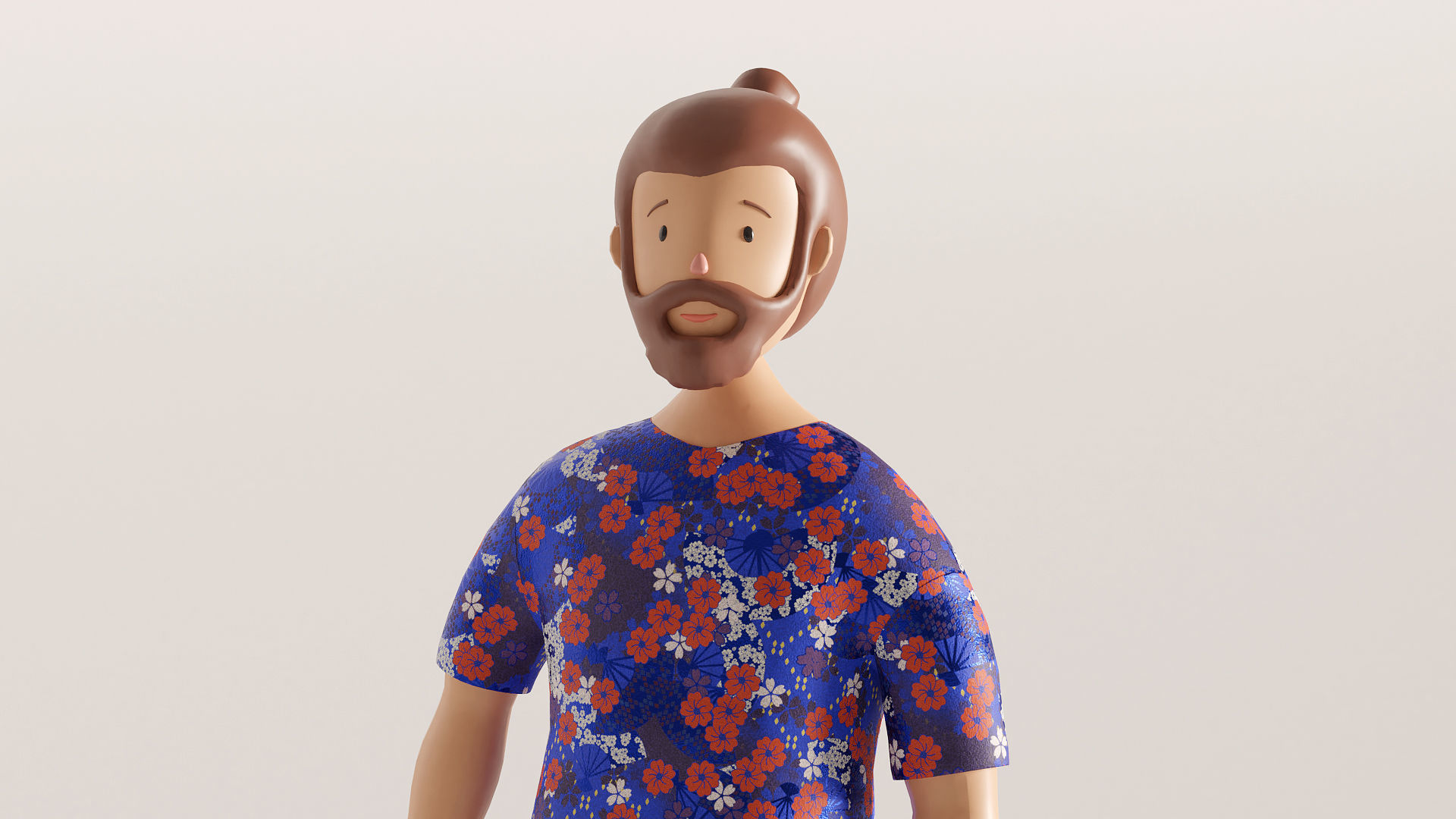 Male Character Low-poly 3D model_2