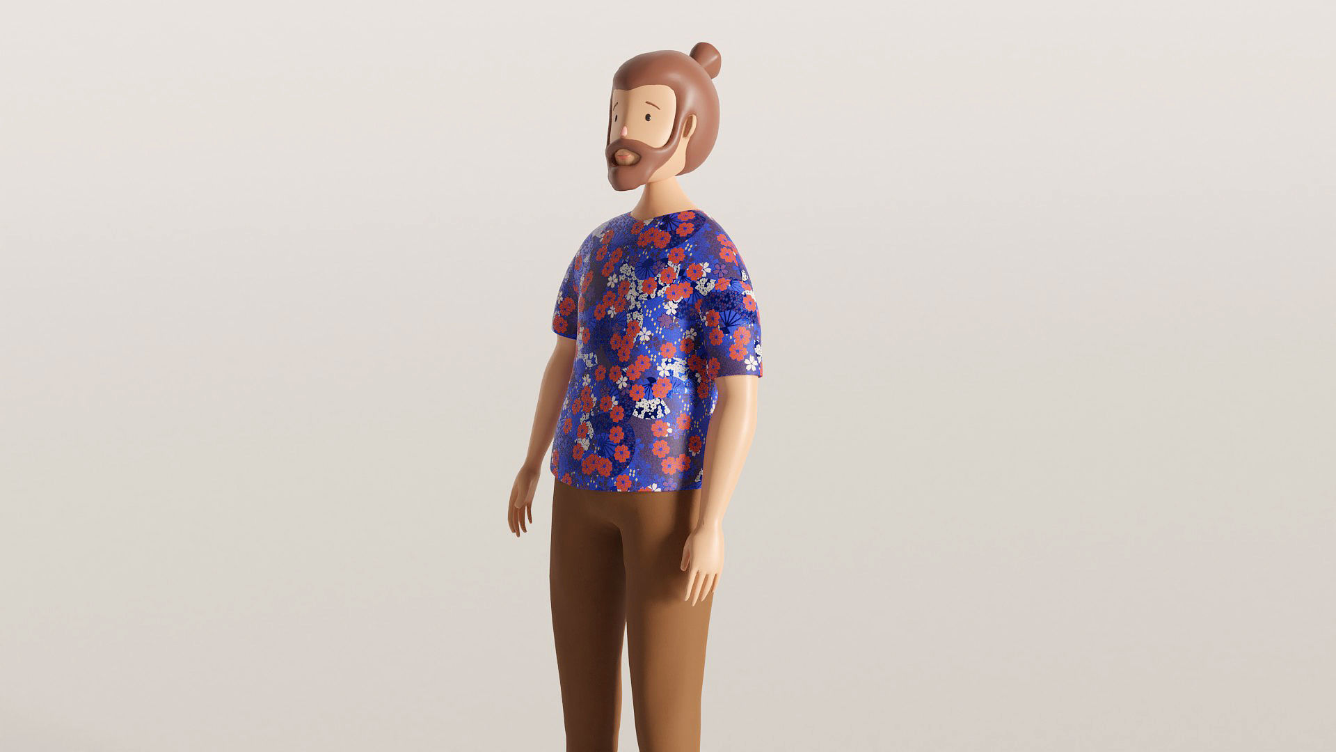 Male Character Low-poly 3D model_3