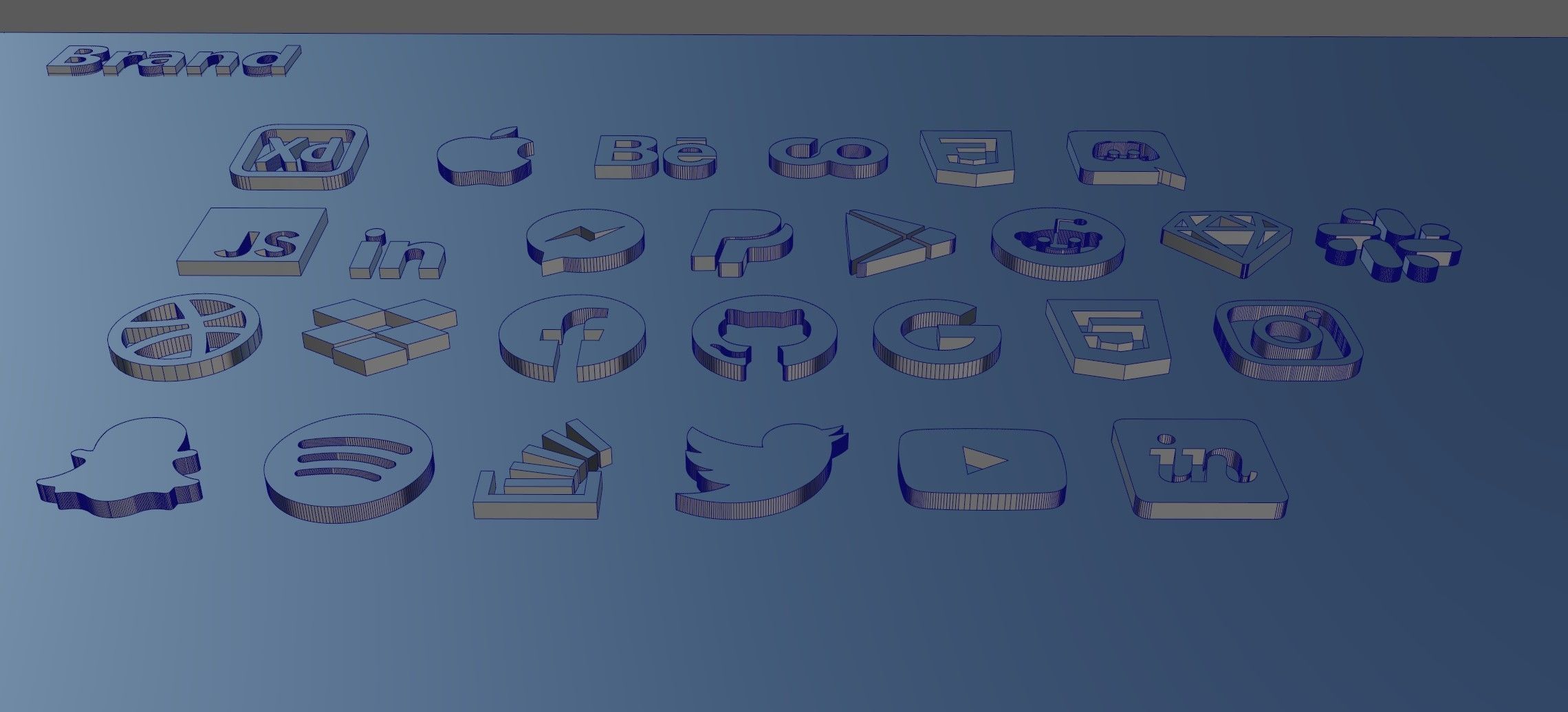 3D Brand Logos Free low-poly 3D model_28