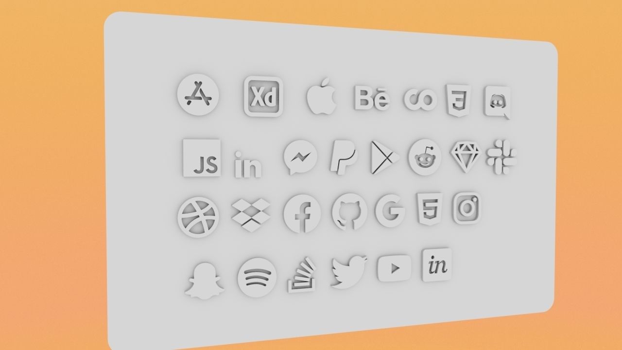 3D Brand Logos Free low-poly 3D model_9