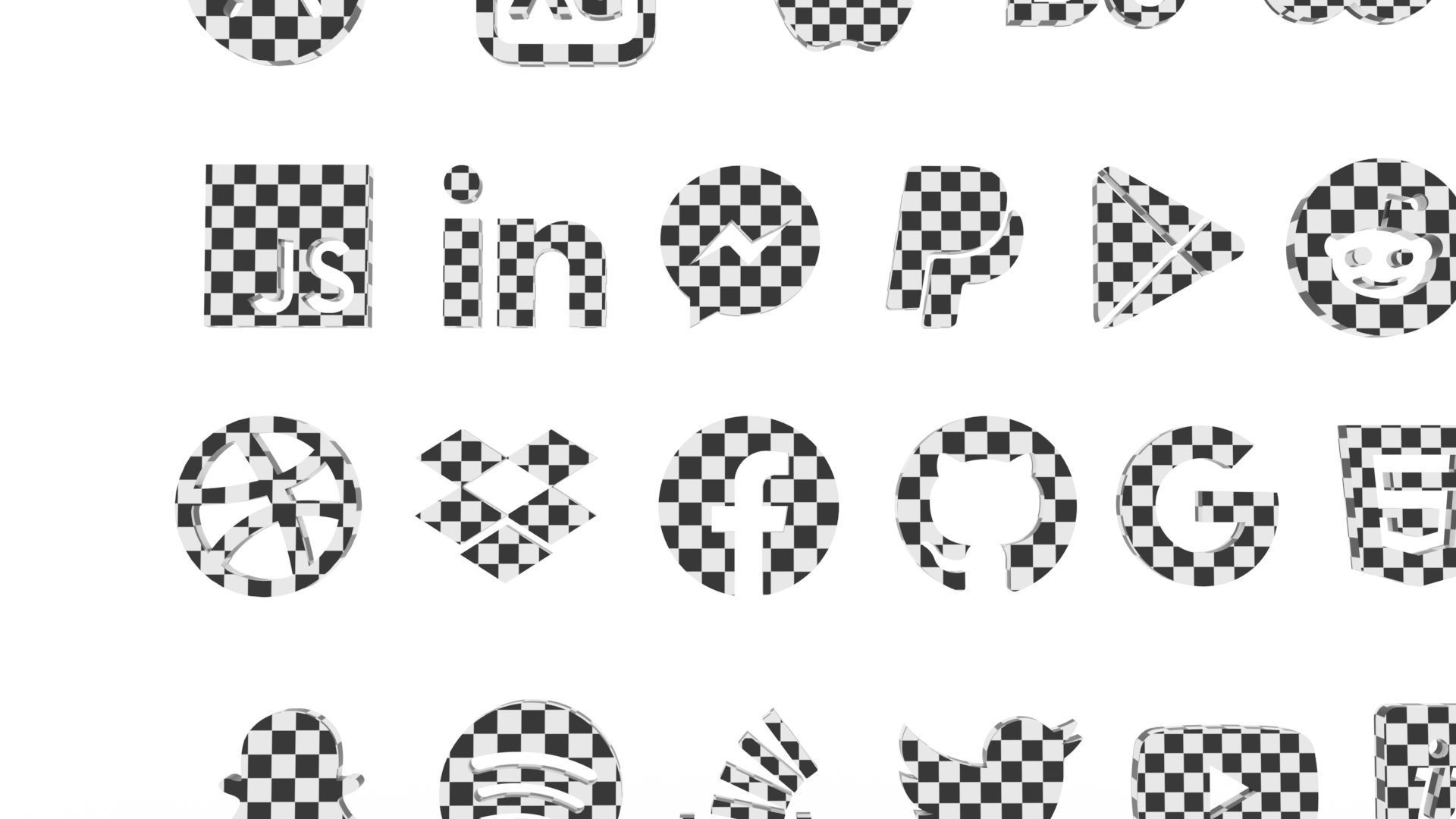 3D Brand Logos Free low-poly 3D model_2