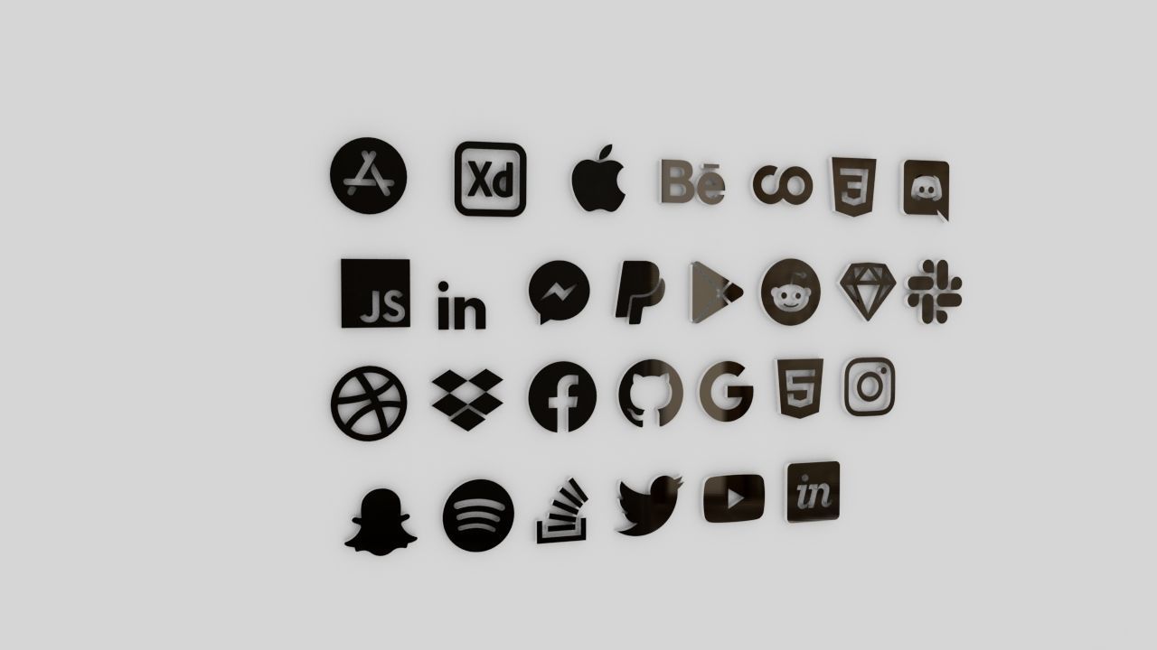 3D Brand Logos Free low-poly 3D model_17