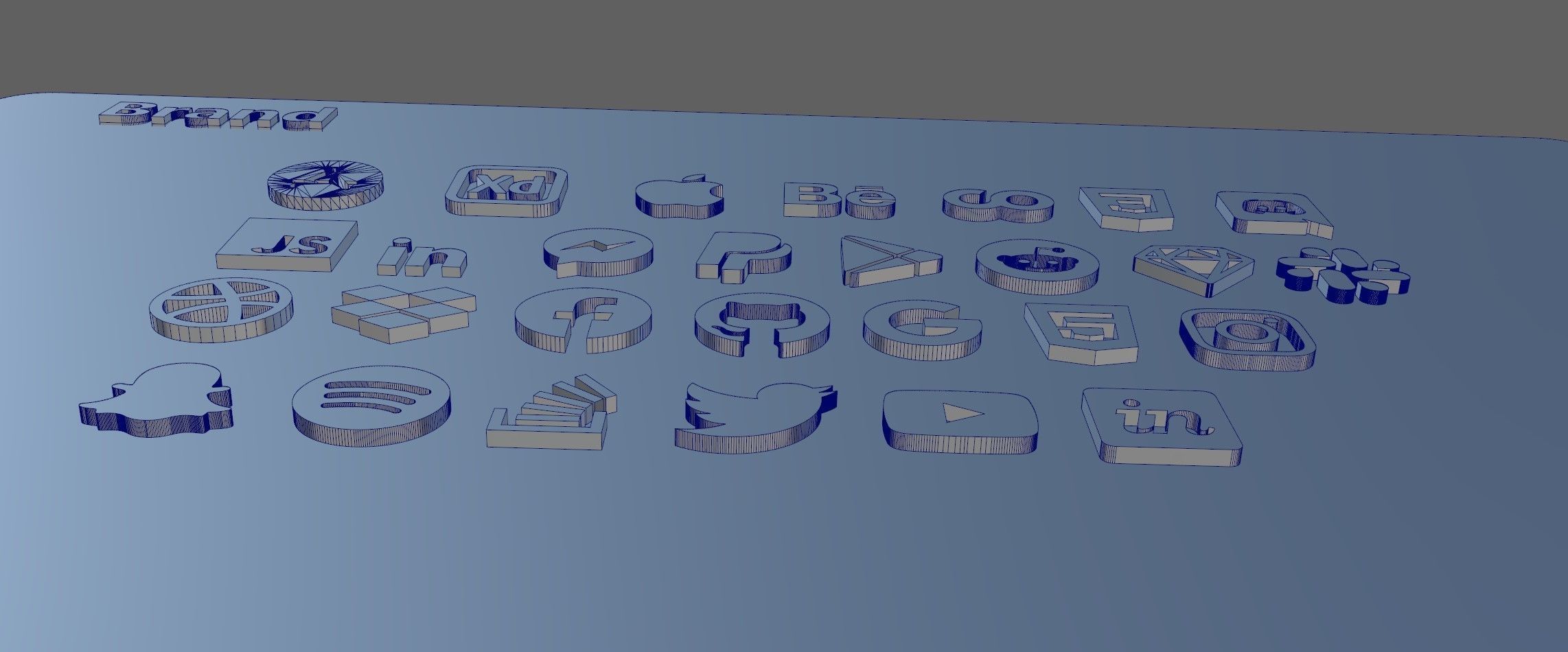 3D Brand Logos Free low-poly 3D model_24