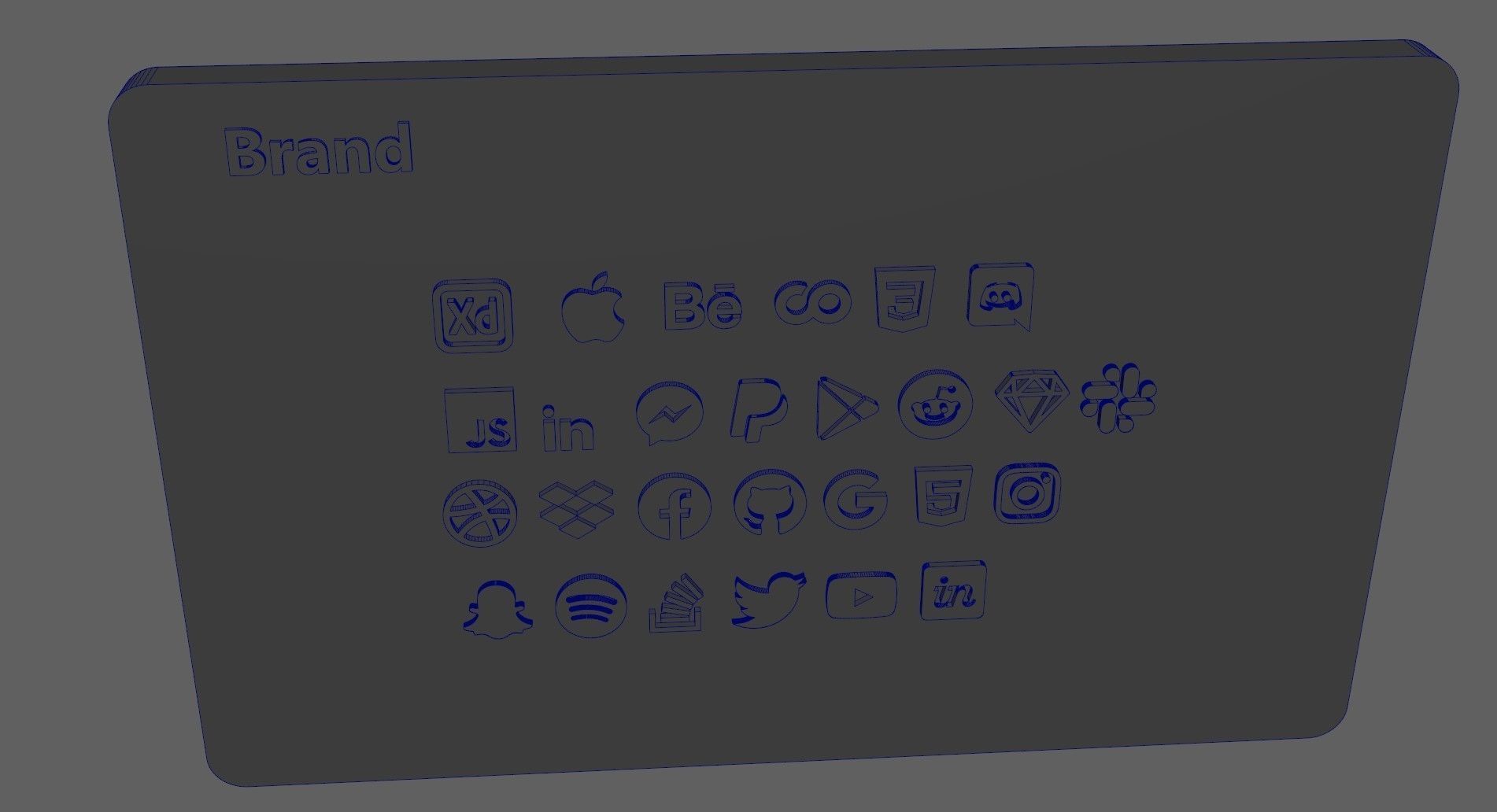 3D Brand Logos Free low-poly 3D model_26