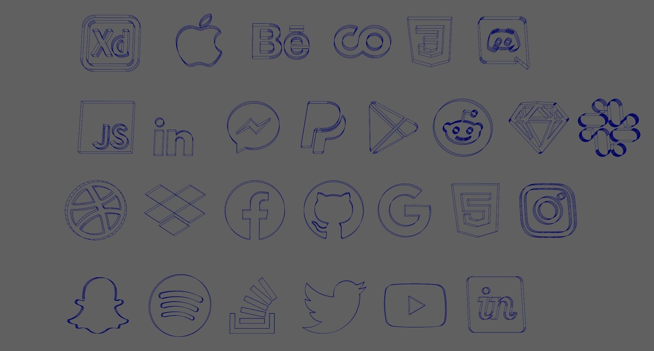 3D Brand Logos Free low-poly 3D model_25