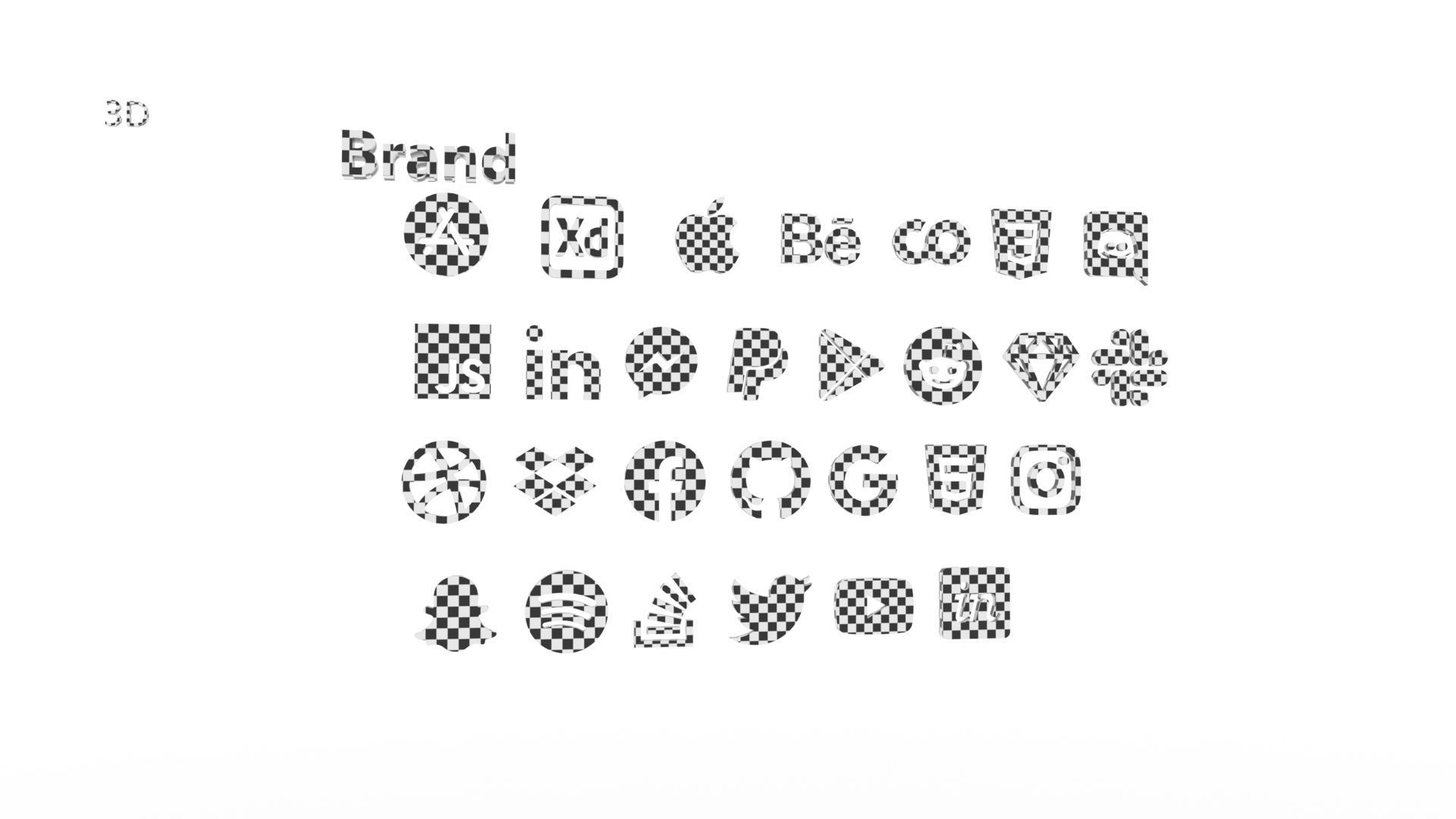 3D Brand Logos Free low-poly 3D model_3