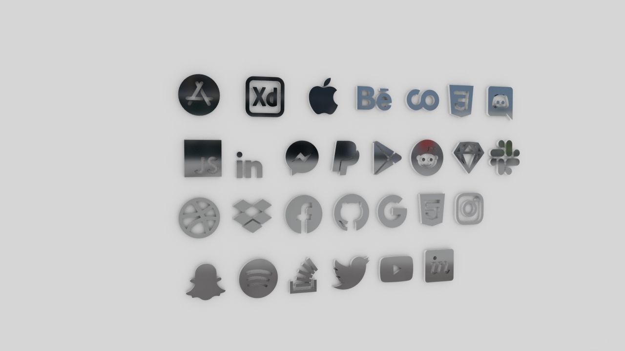 3D Brand Logos Free low-poly 3D model_18