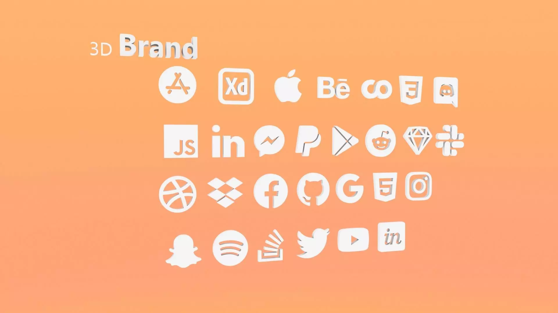 3D Brand Logos Free low-poly 3D model_0