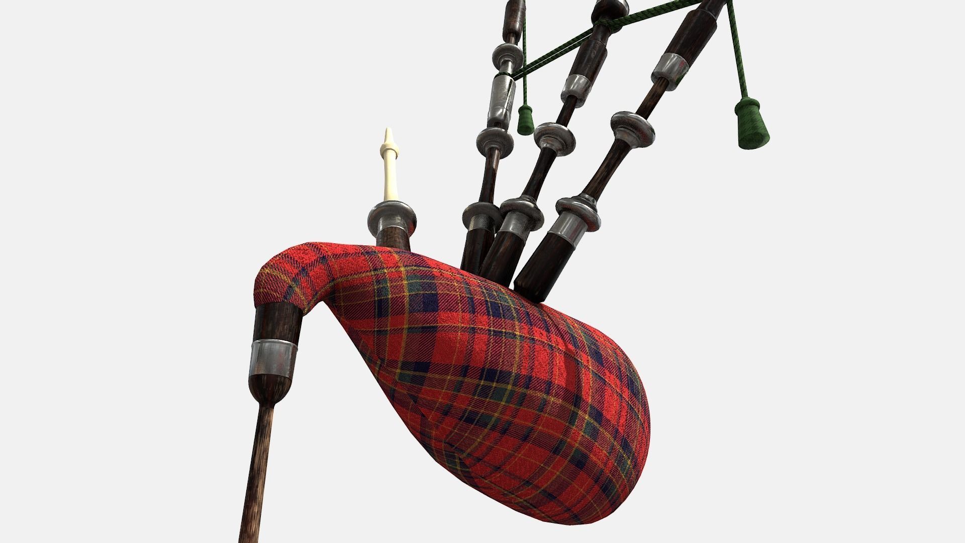 bagpipes bagpipe Low-poly 3D model_5