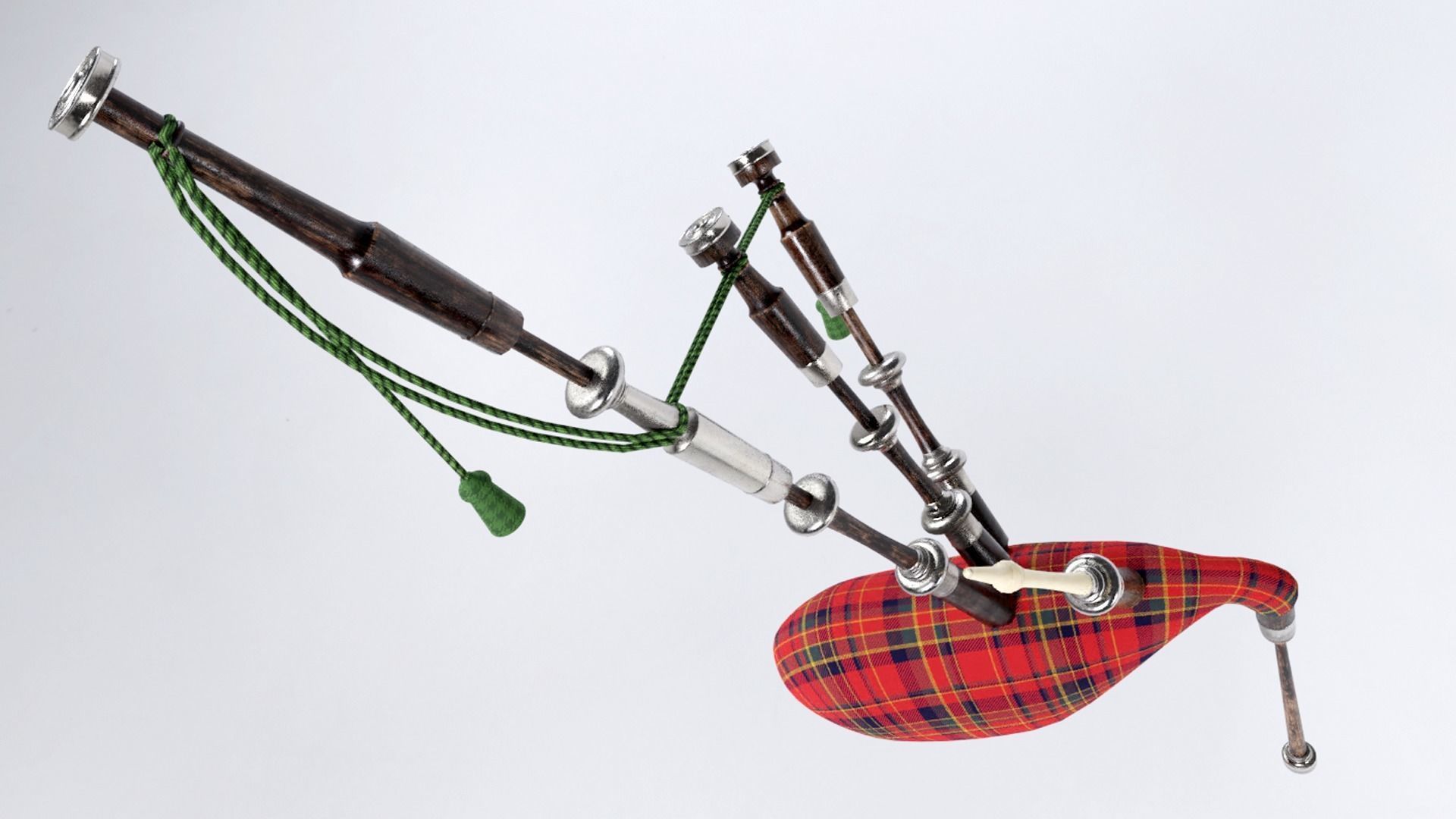 bagpipes bagpipe Low-poly 3D model_3