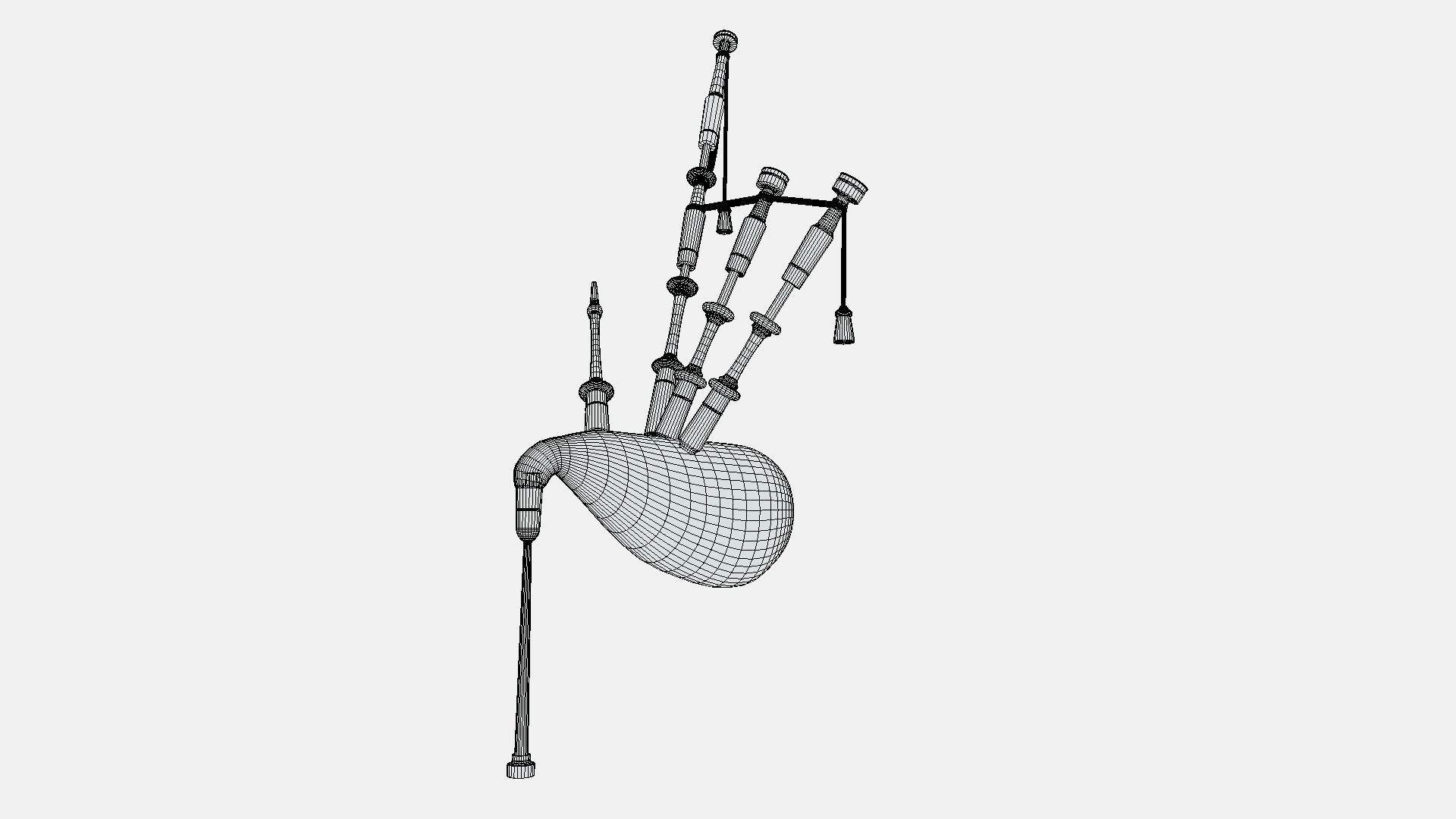 bagpipes bagpipe Low-poly 3D model_10