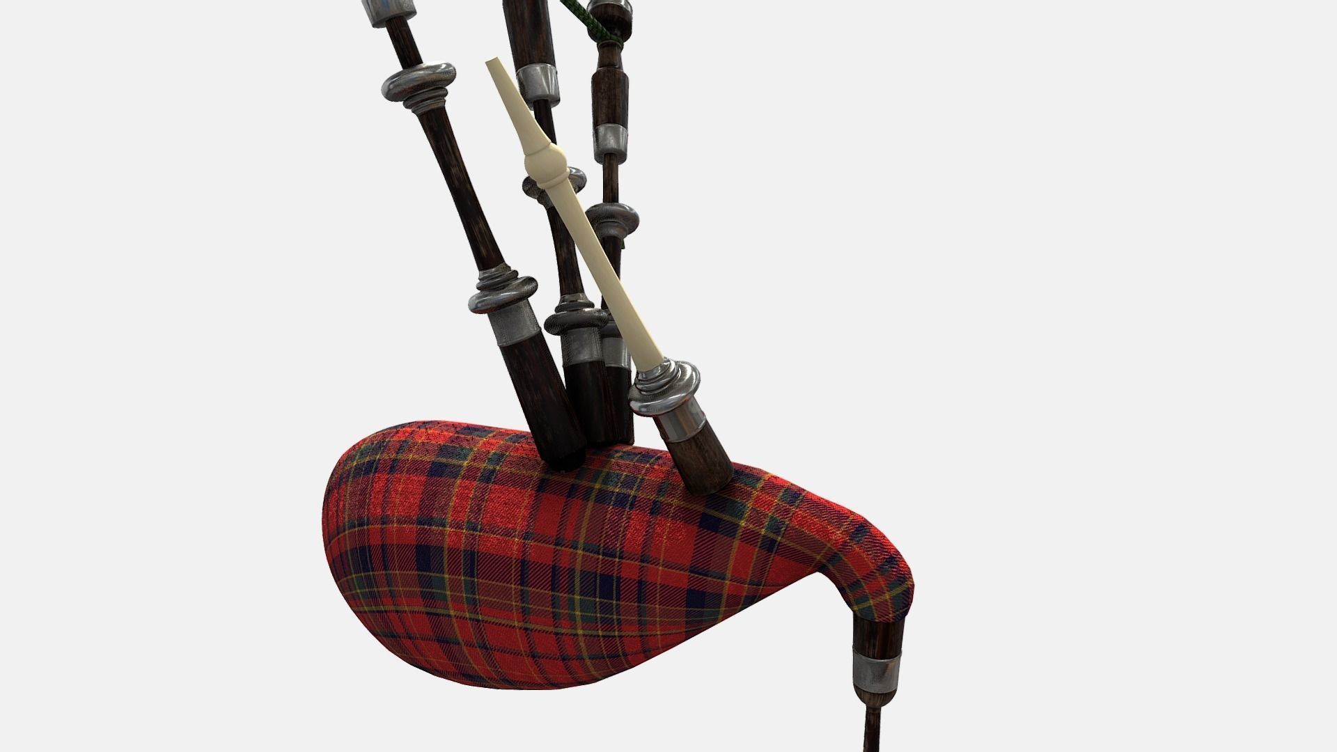 bagpipes bagpipe Low-poly 3D model_7