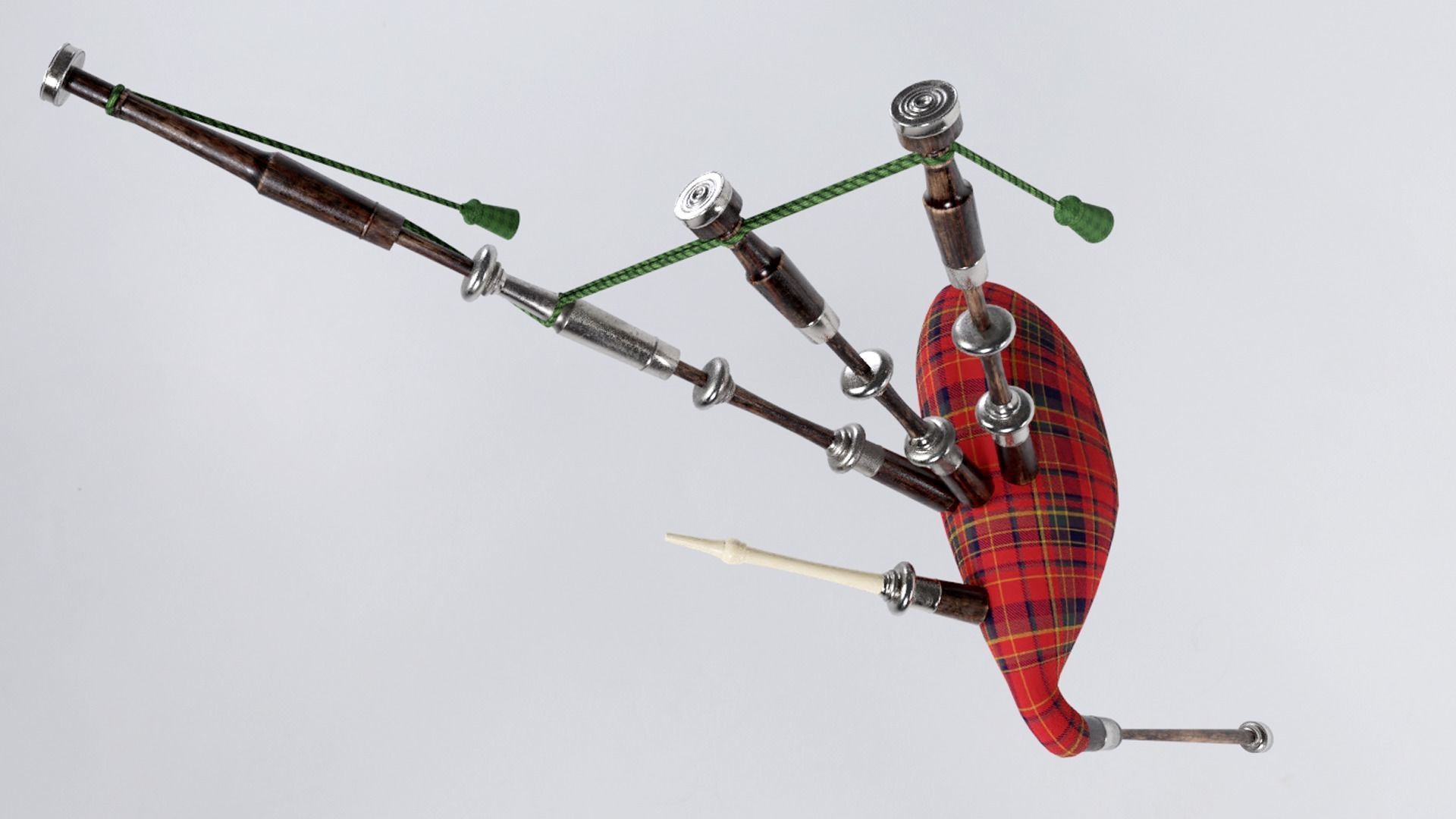 bagpipes bagpipe Low-poly 3D model_4