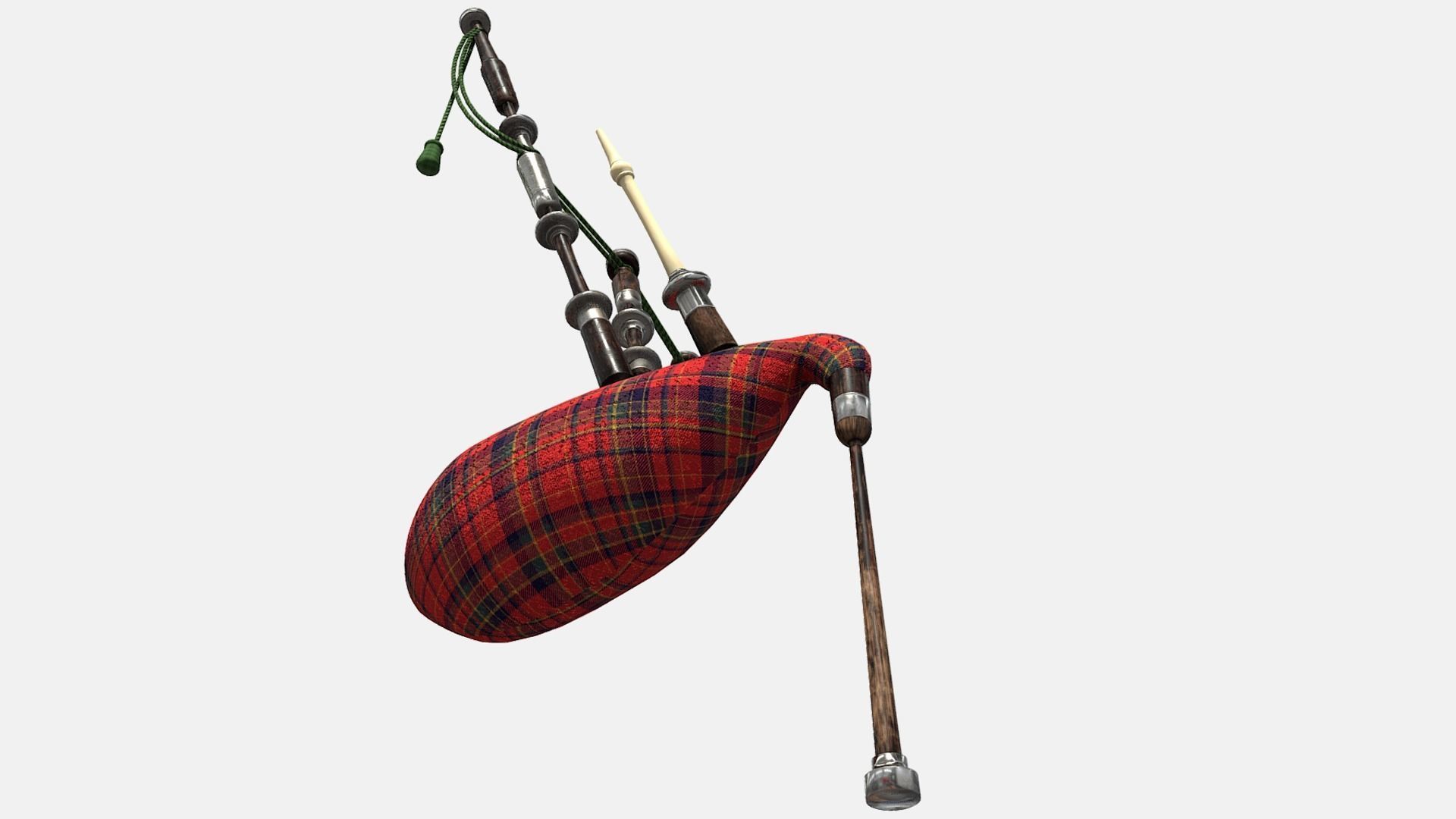 bagpipes bagpipe Low-poly 3D model_6