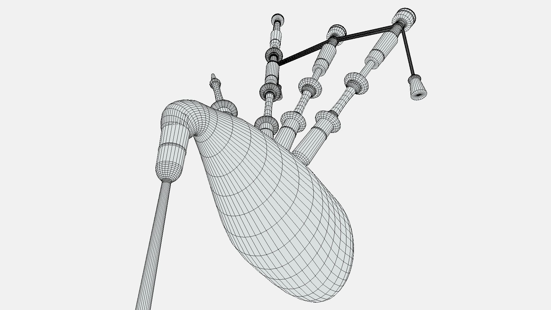 bagpipes bagpipe Low-poly 3D model_12