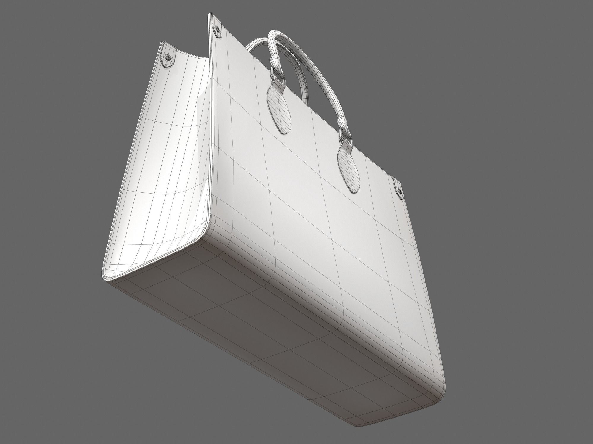 Louis Vuitton Bag Onthego Crafty Cream Caramel Low-poly 3D model_15