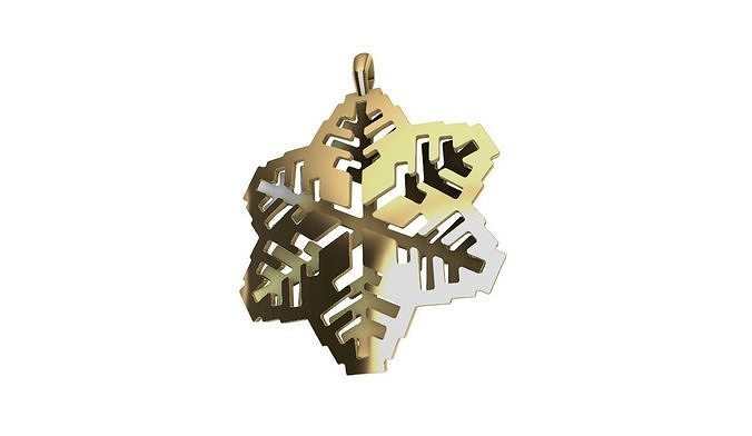 snowflake pendant  3D print model