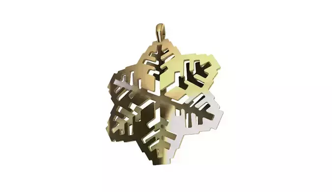 snowflake pendant  3D print model