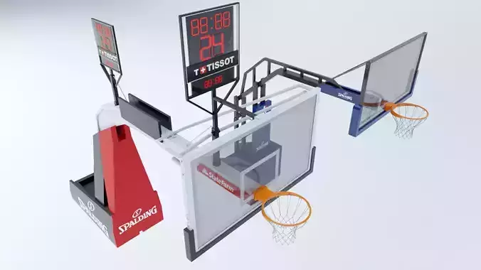 Basketball Hoop Low-poly 3D model