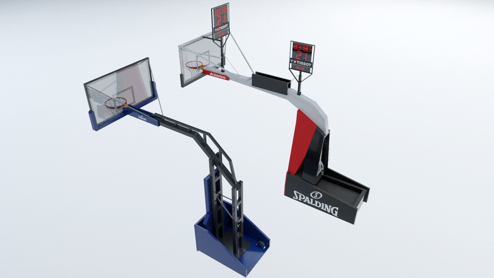 Basketball Hoop Low-poly 3D model_3