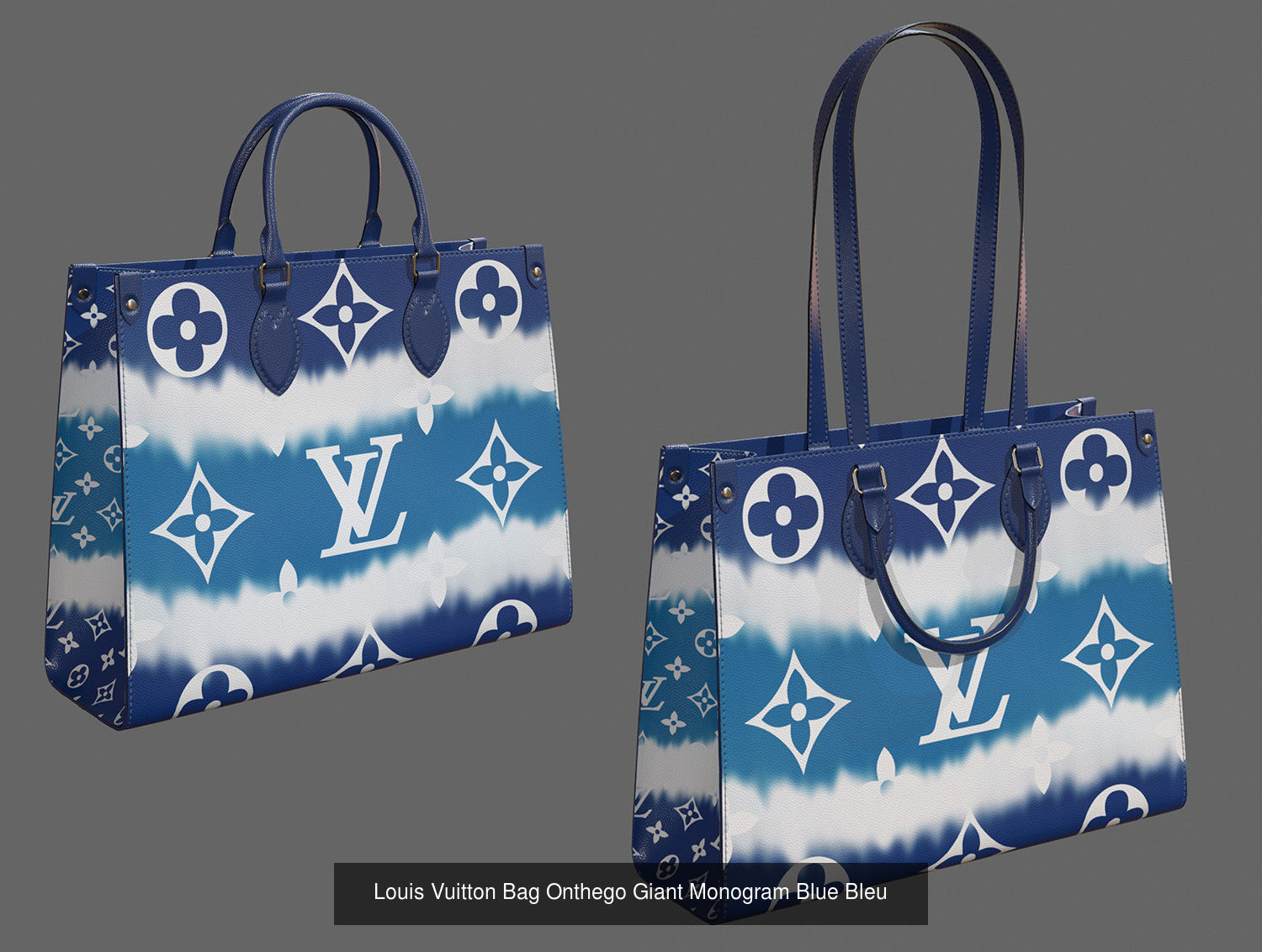 Louis Vuitton Onthego 12 Bags 3D Model Collection_5