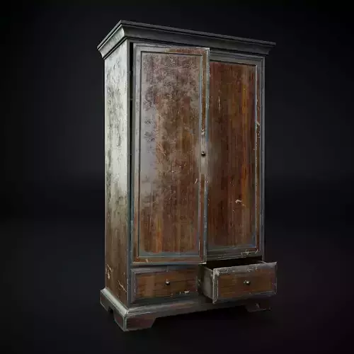 Cabinet old wooden wardrobe