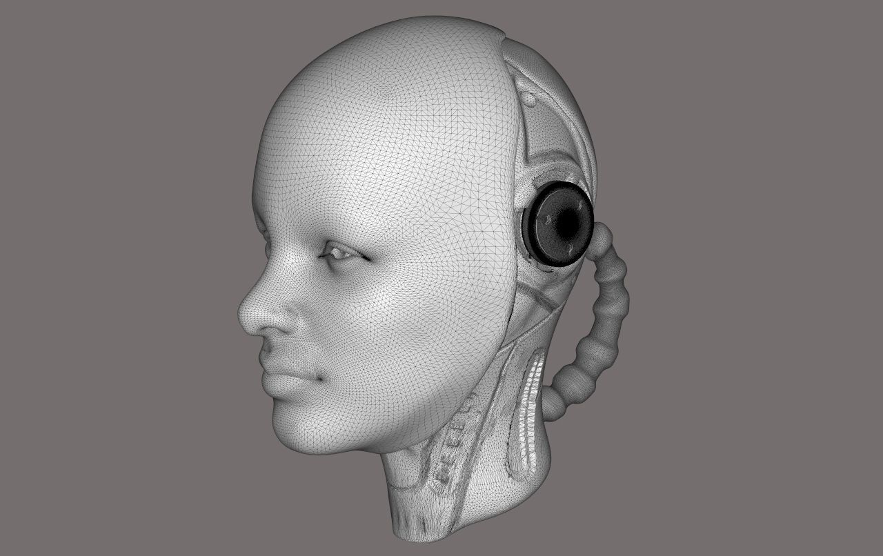 Robot Head 3D model_5