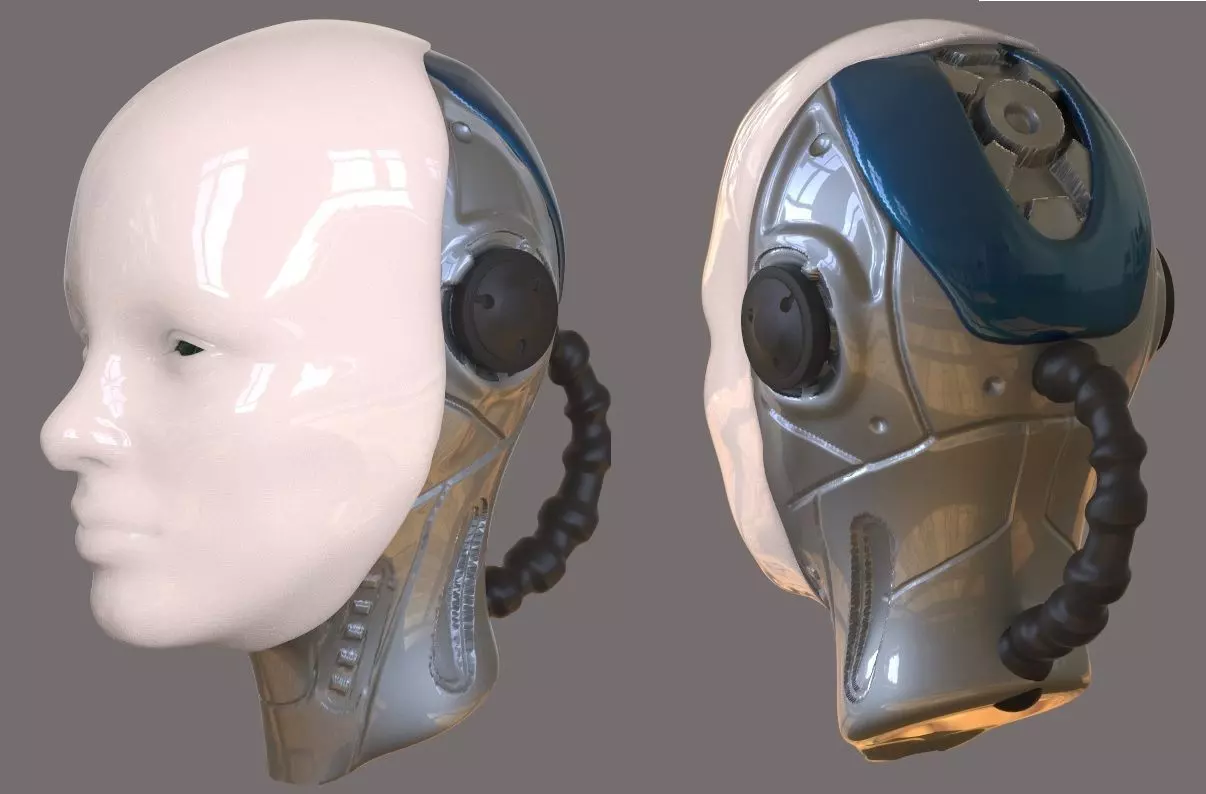 Robot Head 3D model_0