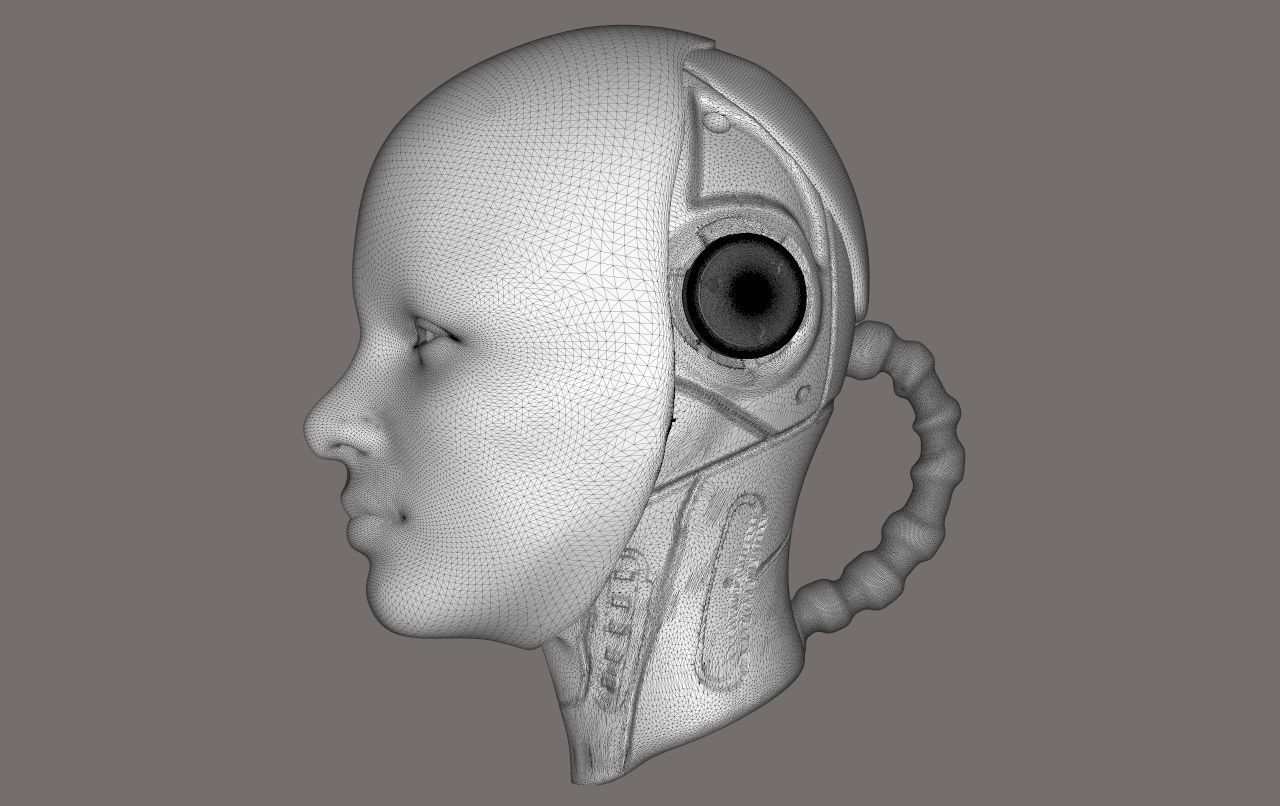 Robot Head 3D model_6