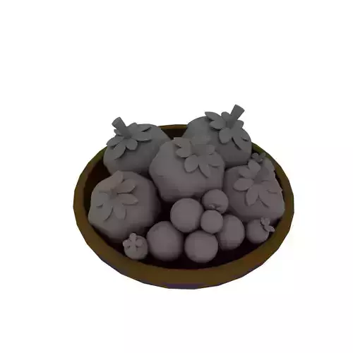 Bowl with fruits 3D model