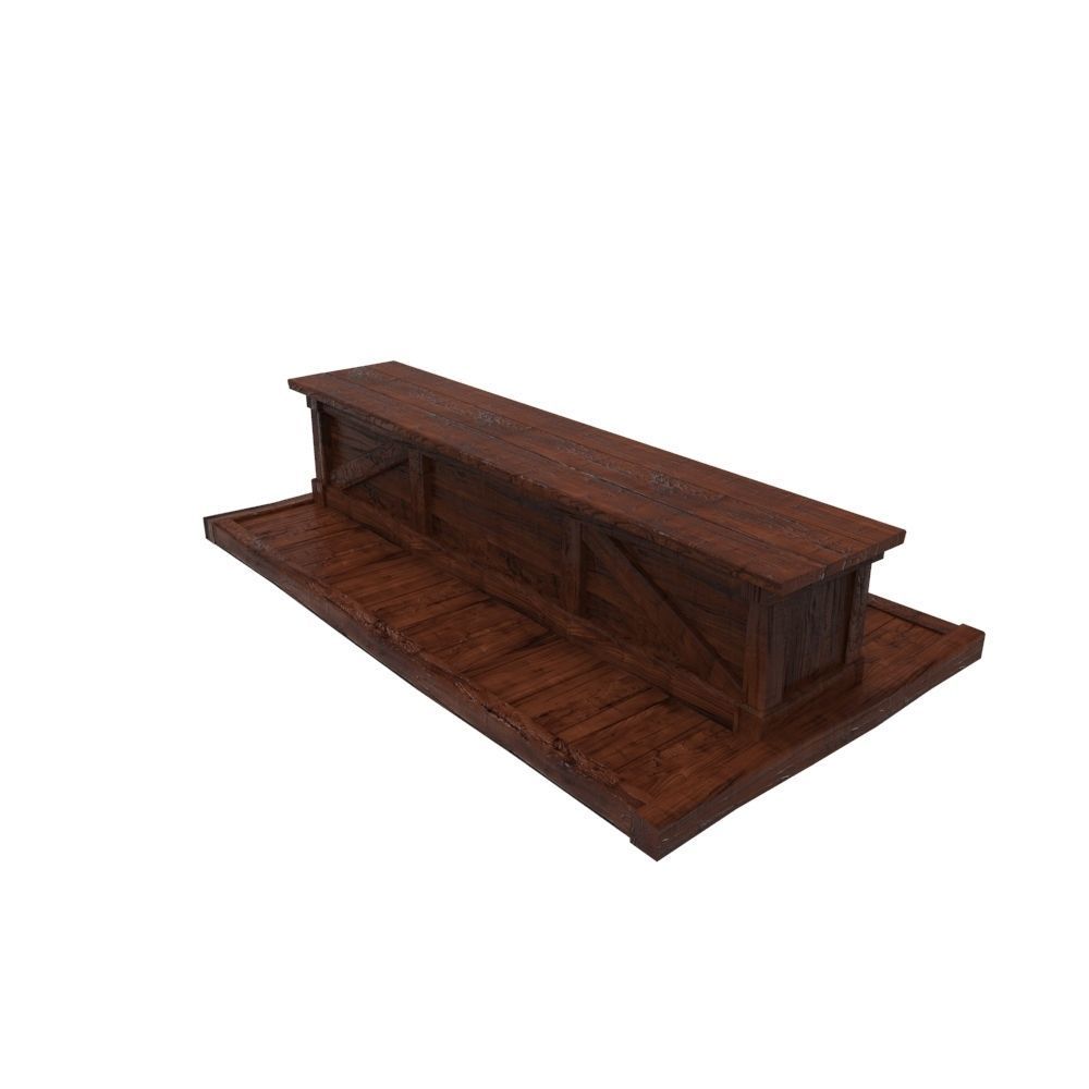 Tudor Bar Low-poly 3D model_3