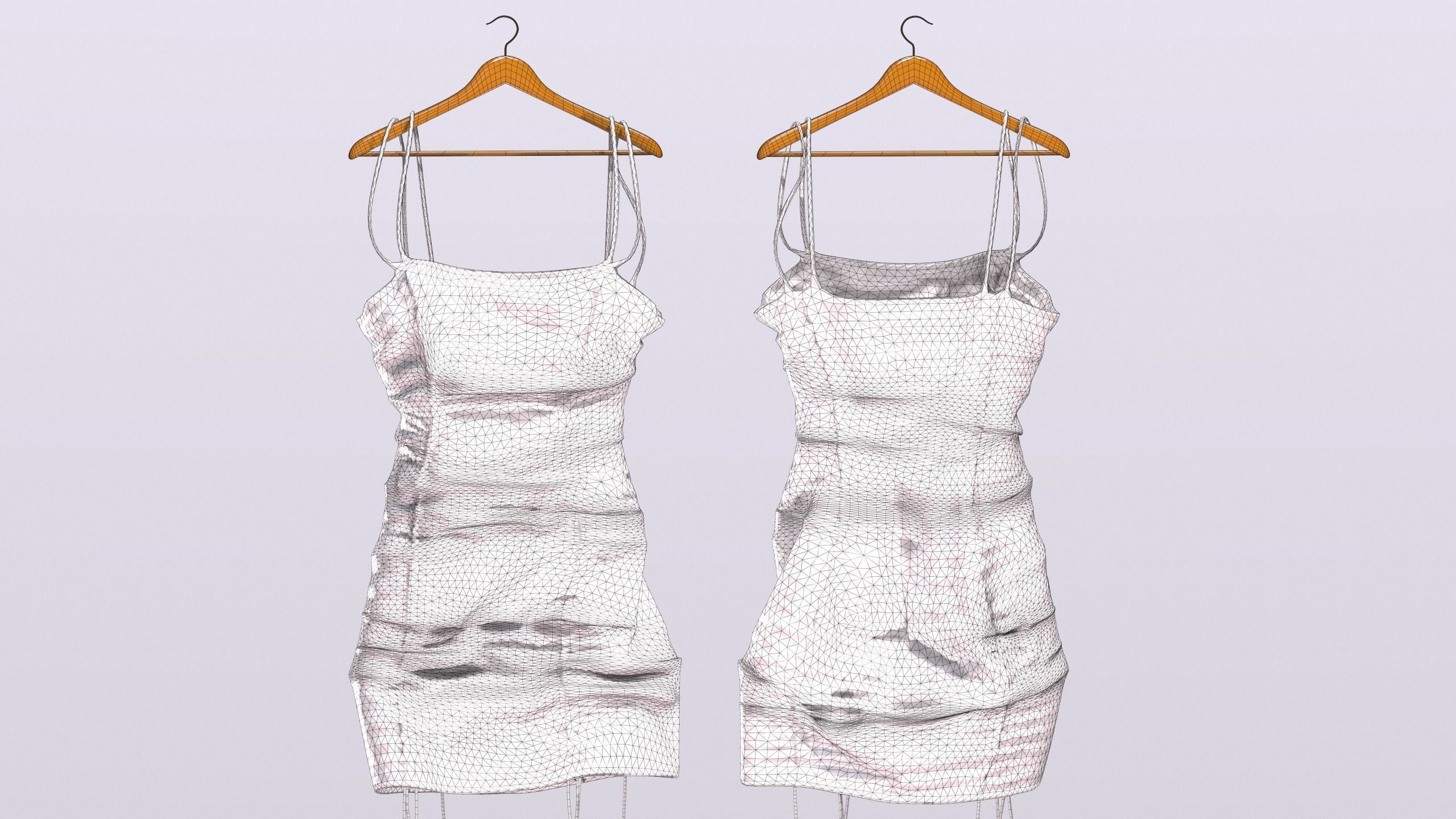 Female Clothing Low-poly 3D model_9