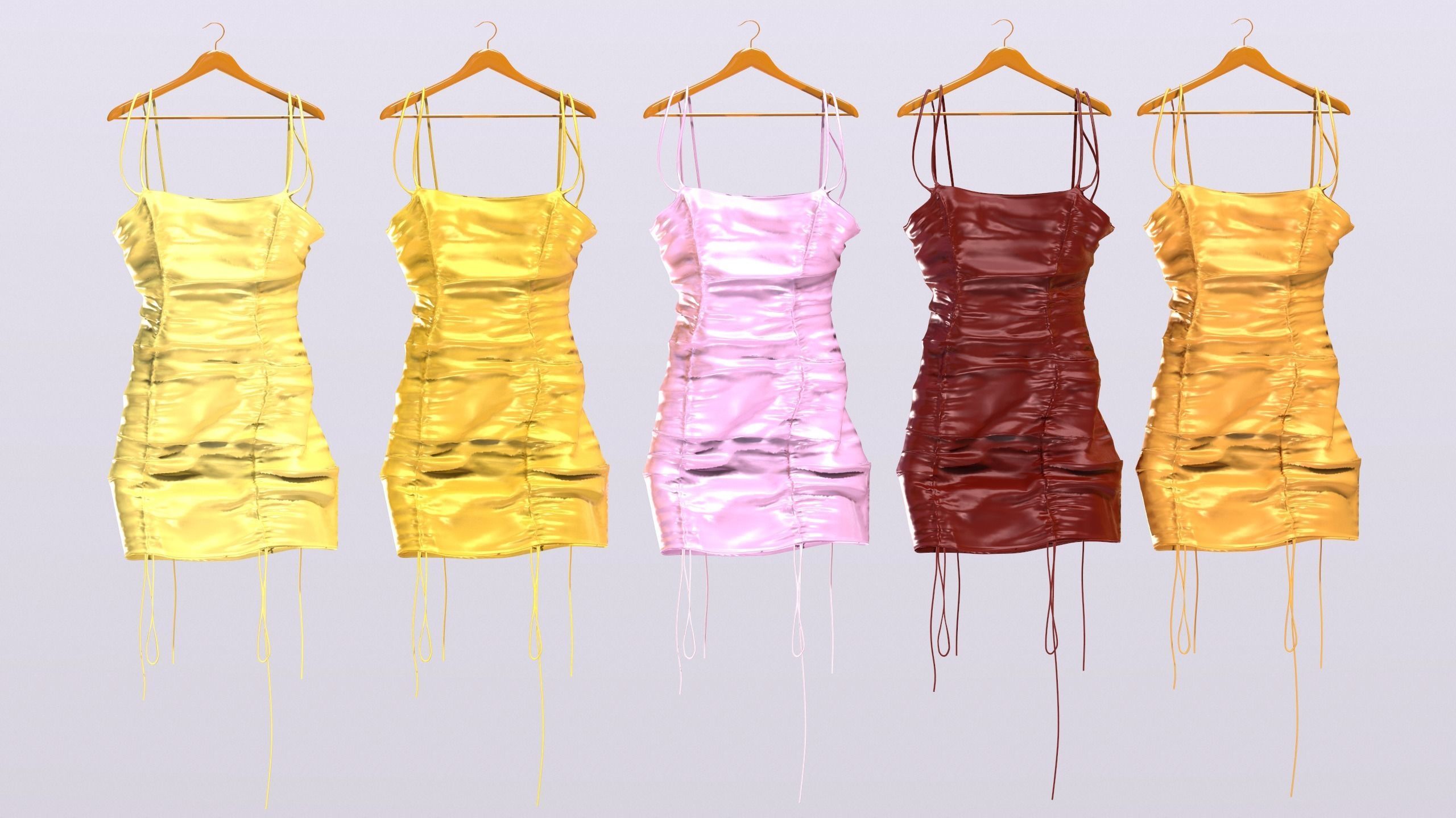 Female Clothing Low-poly 3D model_11